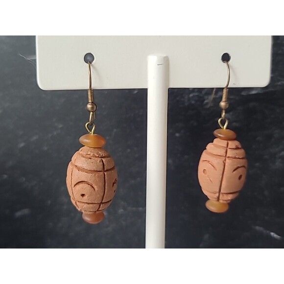 Dangling Beaded Pierced Earrings Vintage - Picture 3 of 10